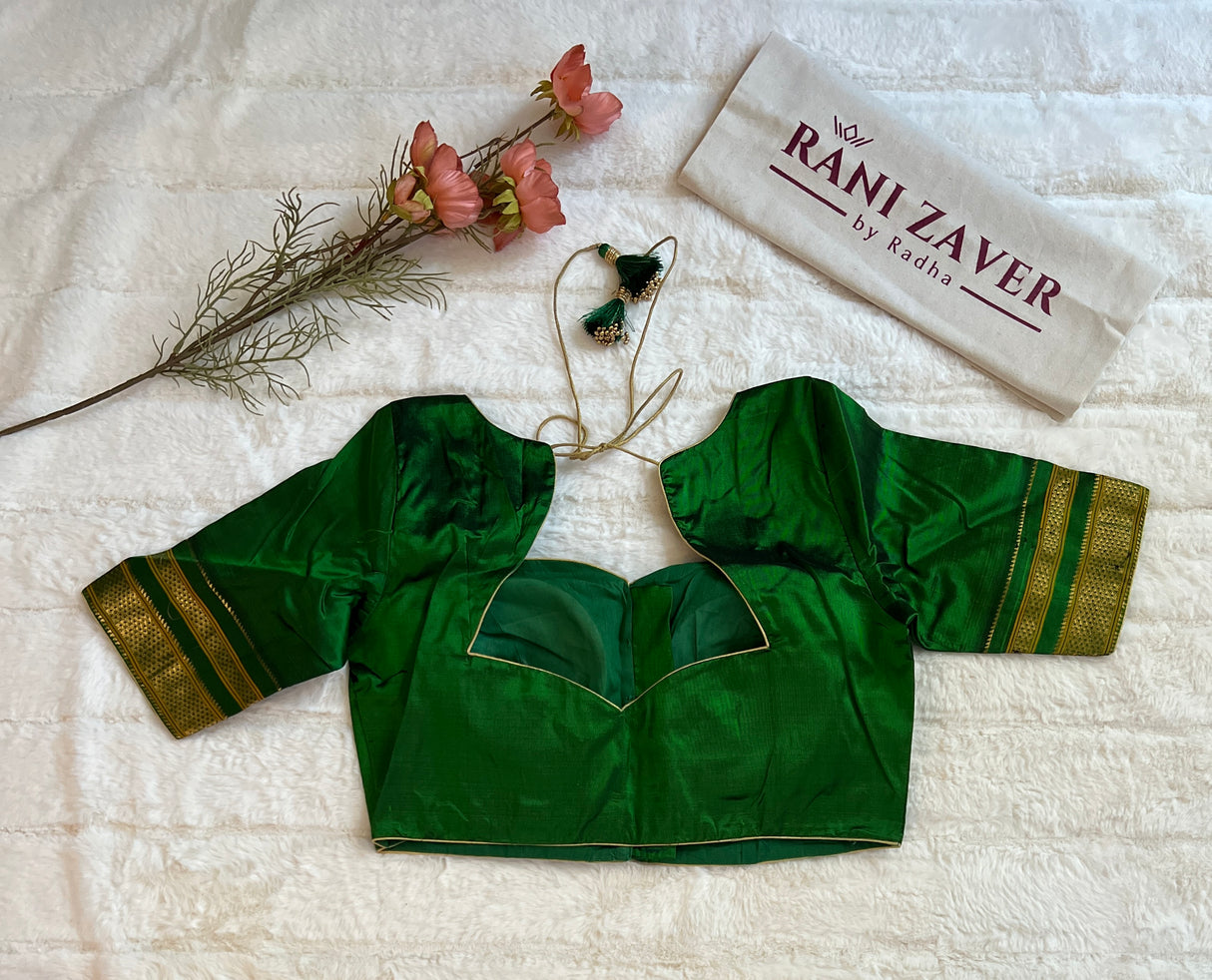 green blouse