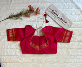 red pink mix colour blouse