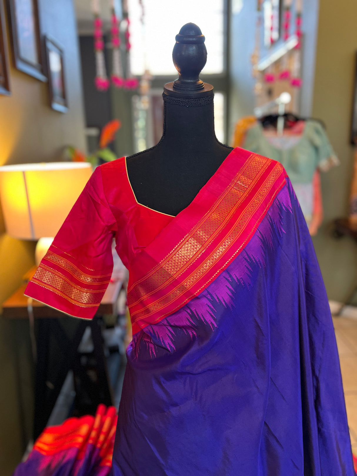  Ikkal silk saree with blouse