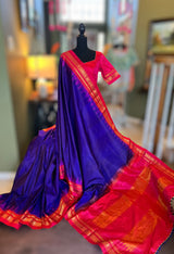 Ikkal silk saree with blouse