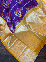  Ikkat Kanchipuram fusion Pure Silk saree with blouse