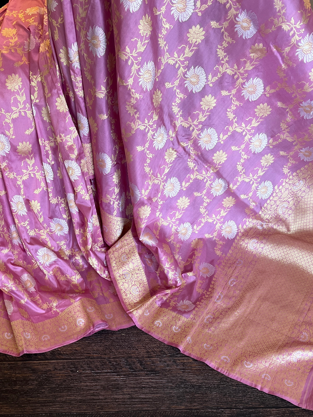 banarasi katan silk saree with pre stitched blouse