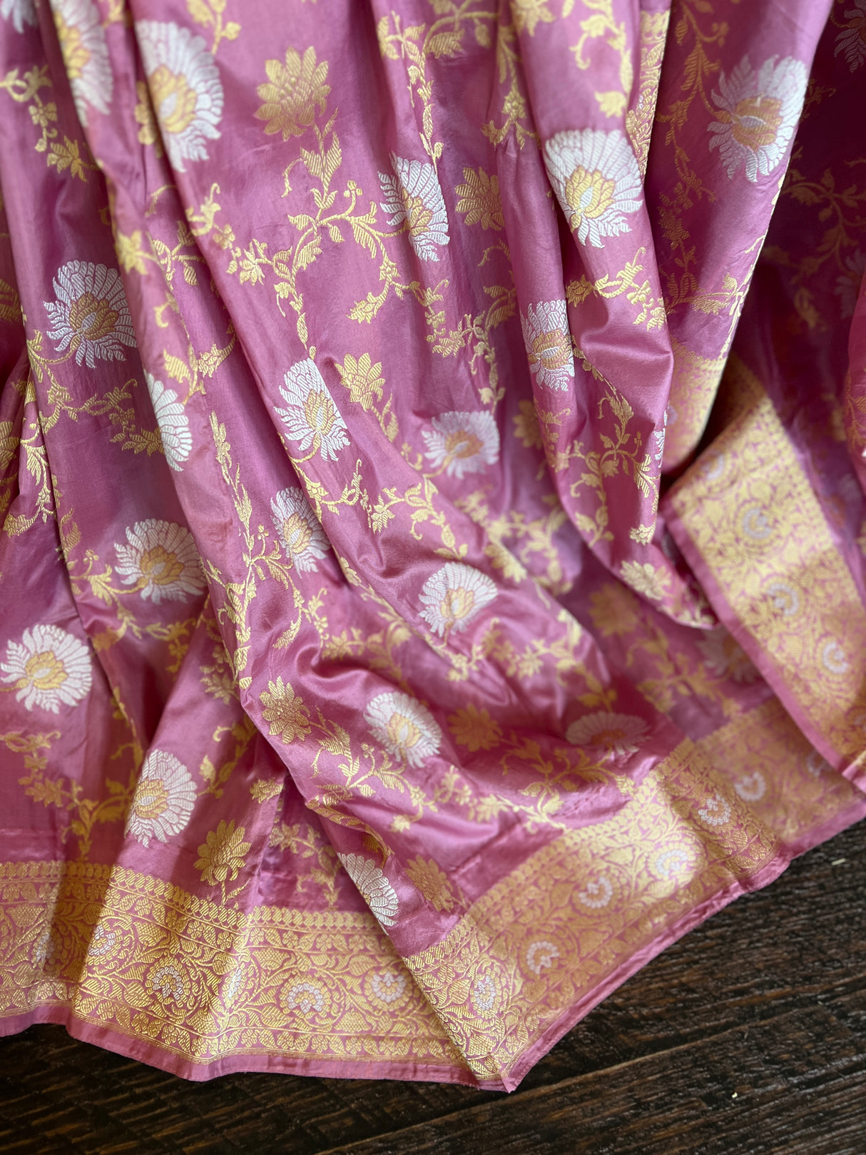 banarasi katan silk saree with pre stitched blouse