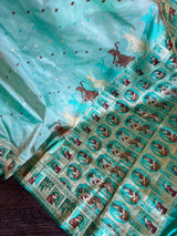 banarasi katan silk saree with pre stitched blouse