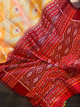 Sambalpuri Ikkat Handloom Silk Saree blue colour