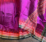 Sambalpuri Ikkat Handloom Silk Saree purple colour