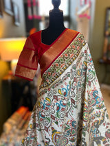 Ikkat silk saree with blouse