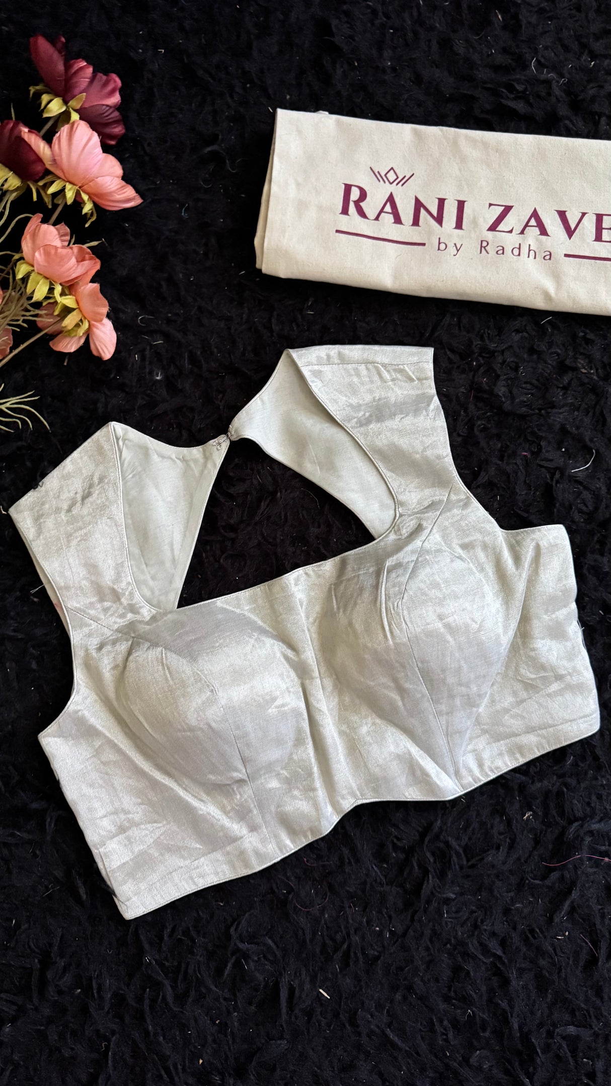 Lavender Georgette with silver Pita zari