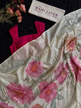 Ivory Floral Sequins on georgette