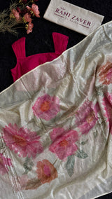 Ivory Floral Sequins on georgette