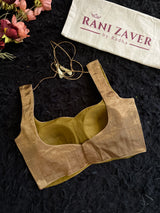 Metallic Bronze Gold Tissue Sleeveless Blouse 34 36