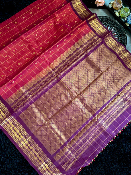Seco Gadwal Silk Cotton Maroon Kokum
