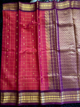 Seco Gadwal Silk Cotton Maroon Kokum