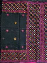 Black Multicolor Kutch Embroidery Kota