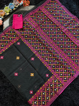 Black Multicolor Kutch Embroidery Kota
