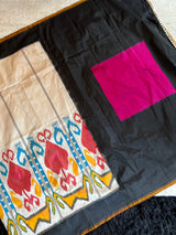 Cambodian design Single Ikkat Pure Silk