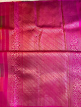 Multi Colored Checks Kanchipuram Pure Silk korvai Saree