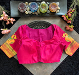 Tanjore Paintingon Gadwal Pure Silk Blouse