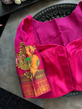 Tanjore Paintingon Gadwal Pure Silk Blouse