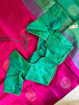 Pink Aquamarine Kanchi Soft SIlk borderless