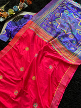 Red Purple Lambani Pure Silk