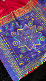 Red Purple Lambani Pure Silk