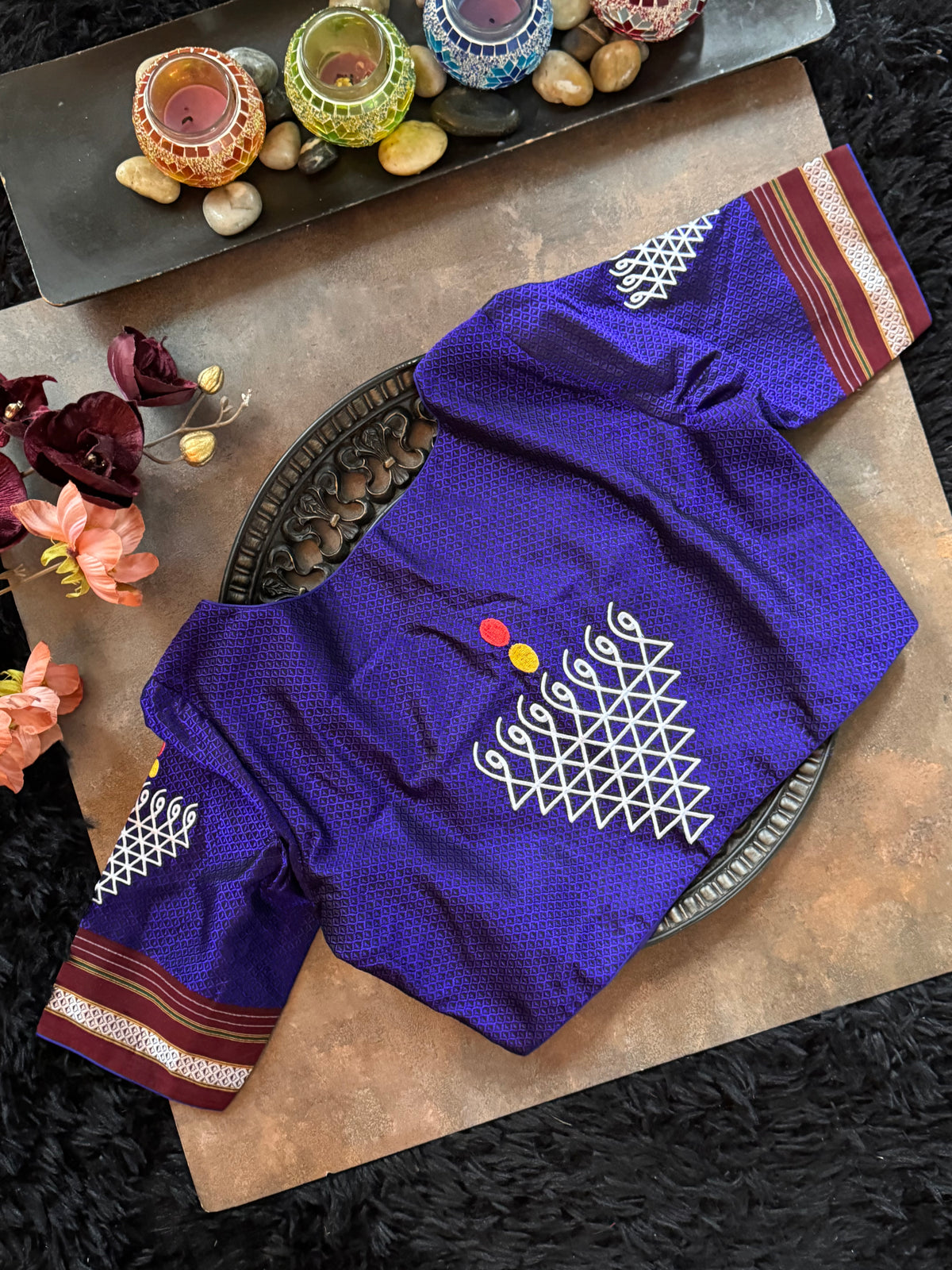 Purple Khun embroidered Blouse 36
