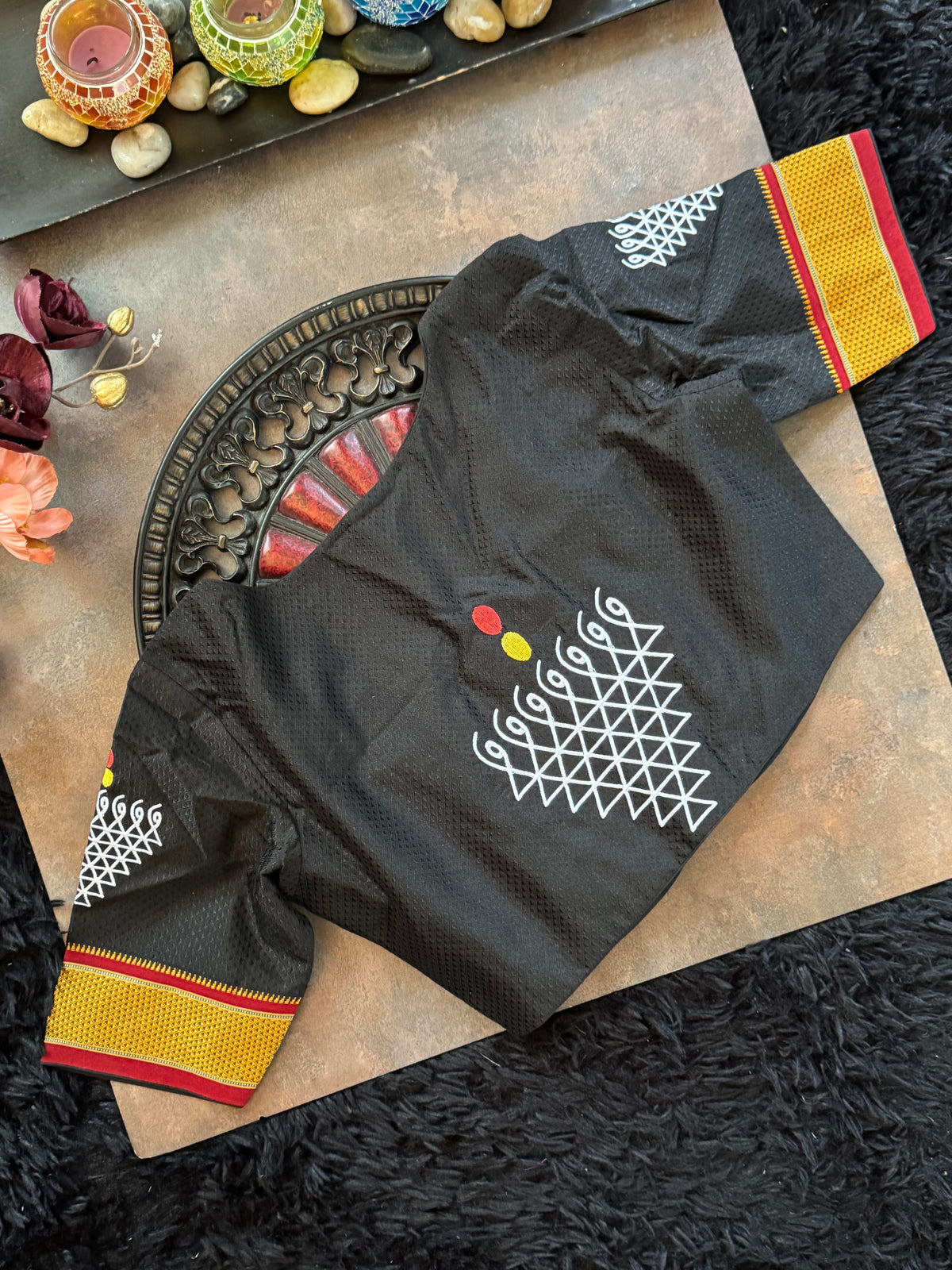 Black Khun embroidered Blouse 36