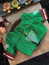 Green Khun embroidered Blouse 36