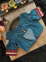 Blue Khun embroidered Blouse 36