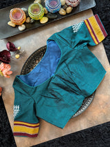 Teal Khun embroidered Blouse 36
