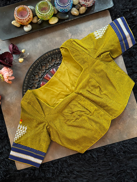 Mustard Khun embroidered Blouse 38