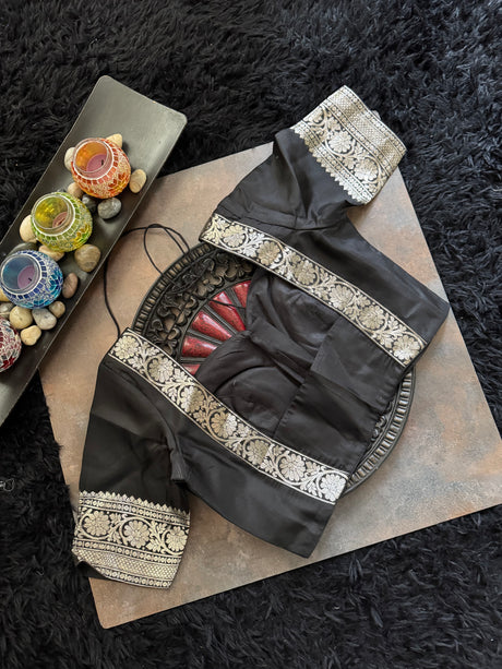Peachy Pink Black Silver Zari Gadwal Pure SIlk