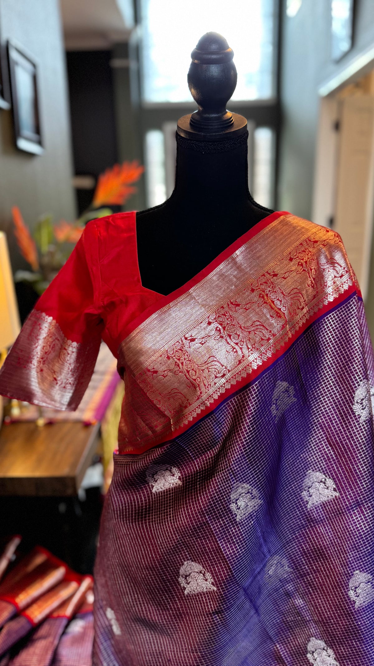 Purple Vaira Oosie Venkatagiri Pure Silk