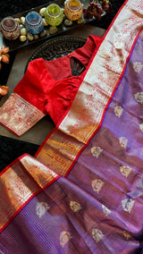 Purple Vaira Oosie Venkatagiri Pure Silk