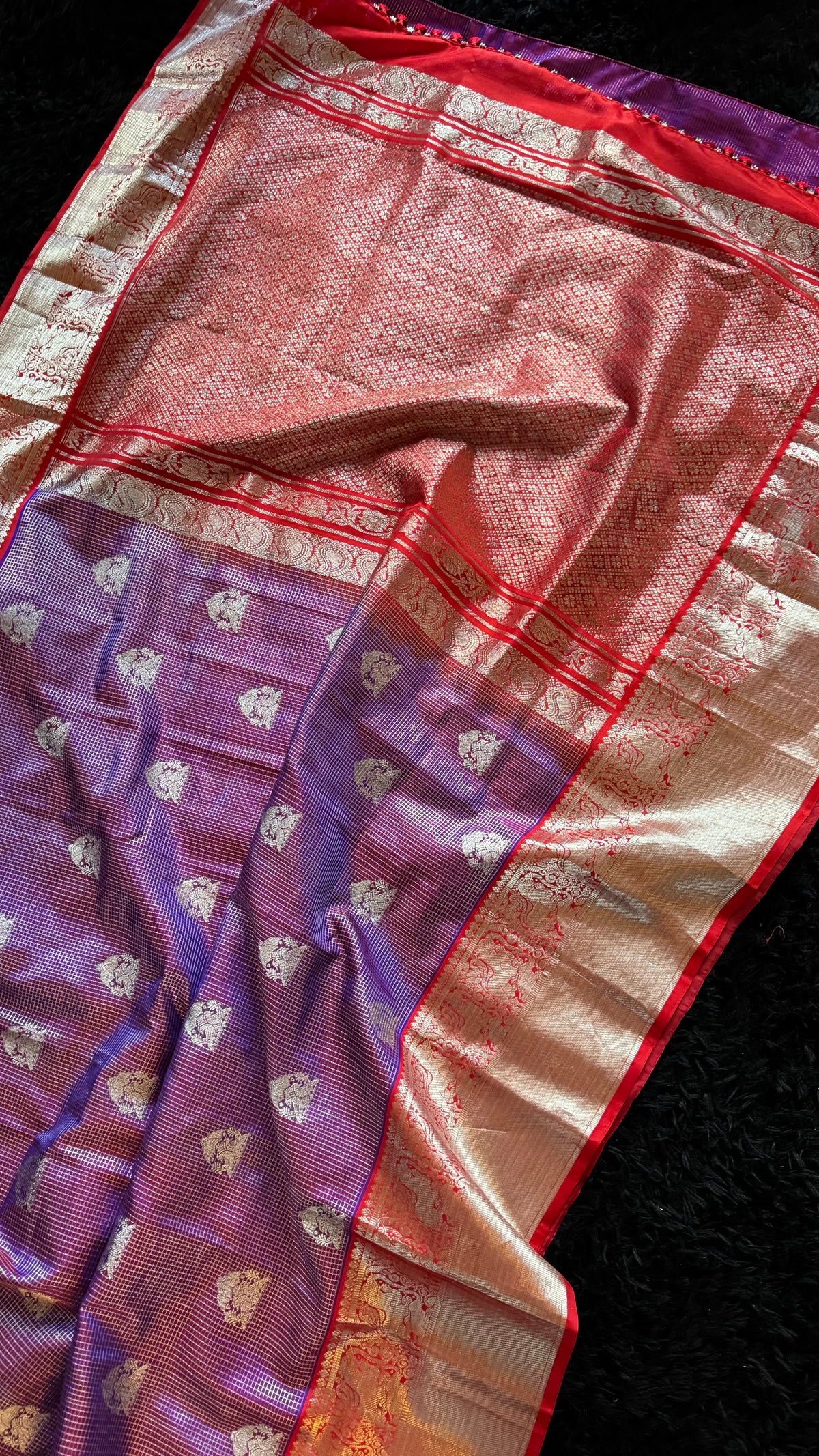 Purple Vaira Oosie Venkatagiri Pure Silk