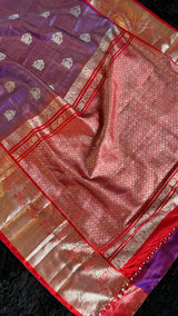 Purple Vaira Oosie Venkatagiri Pure Silk