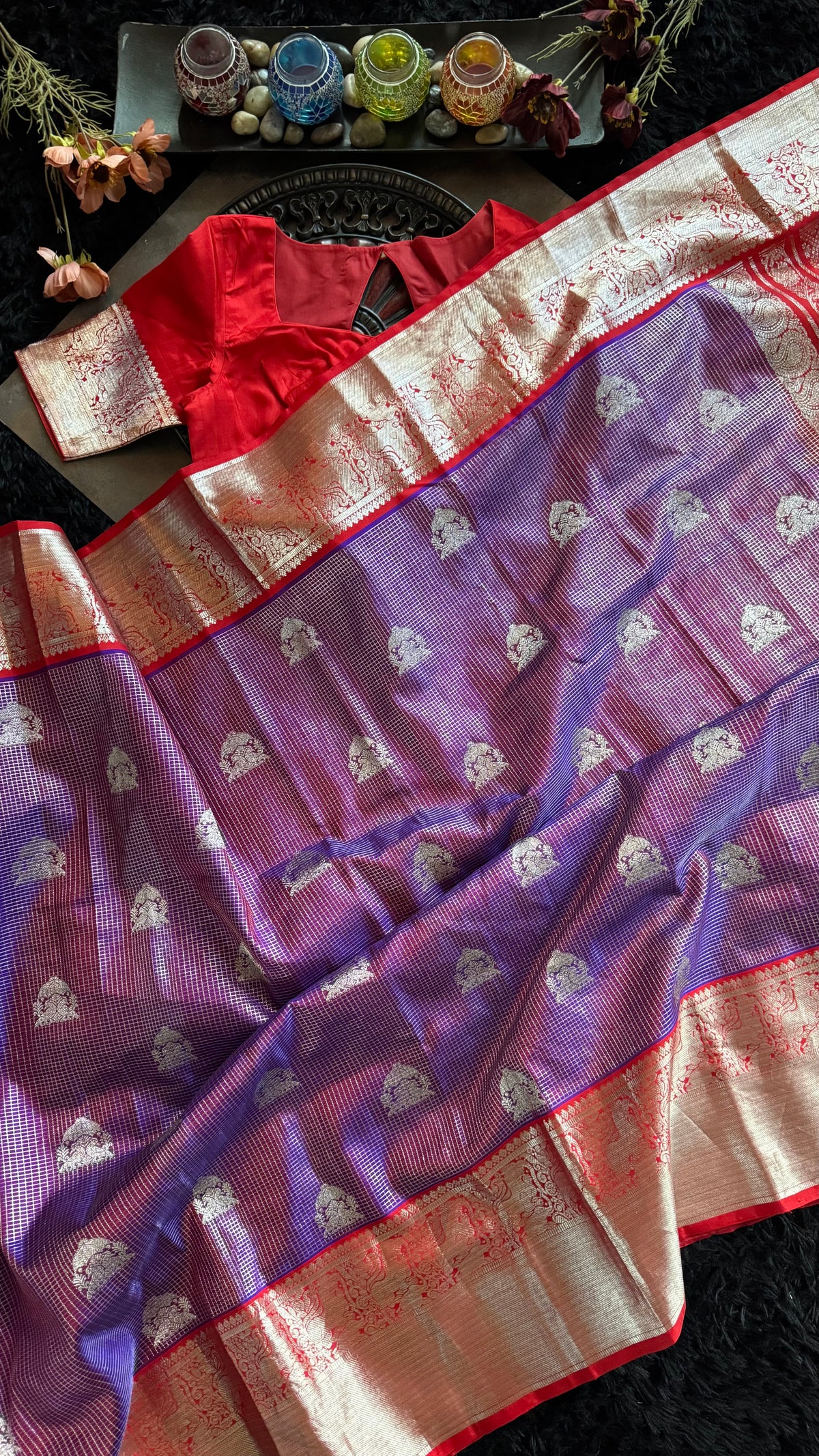 Purple Vaira Oosie Venkatagiri Pure Silk
