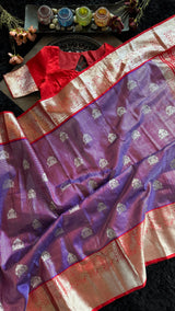 Purple Vaira Oosie Venkatagiri Pure Silk
