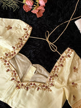 Maroon Beige Gadwal Kanchi Pure Silk