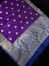 Banarasi Katan Silk Kaduwa Motifs With Pre-Stitched Blouse