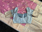 Banaras Katan Silk Kaduwa Motifs Shikargah with Pre-Stitched Blouse