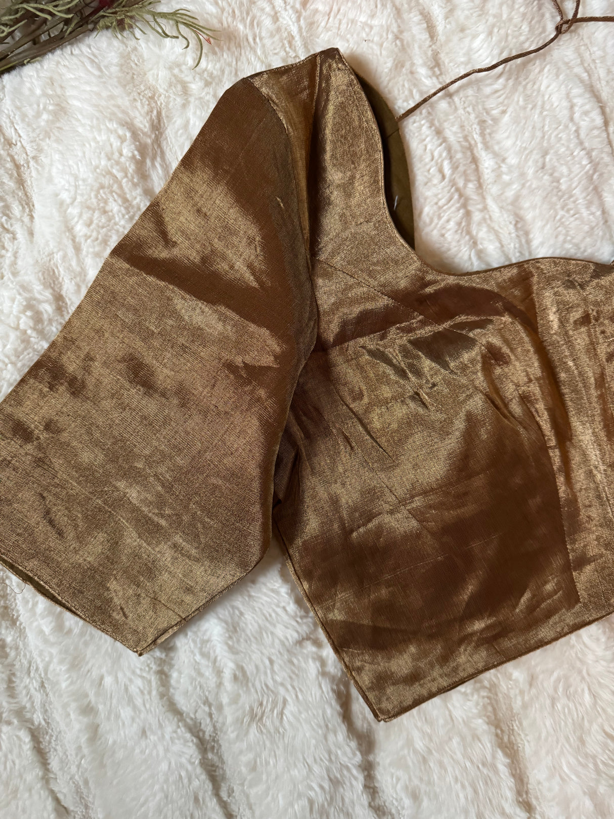Antique Brass Color Tissue  Blouse 40