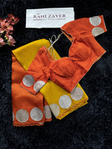 Yellow Orange Shaded Pure Organza