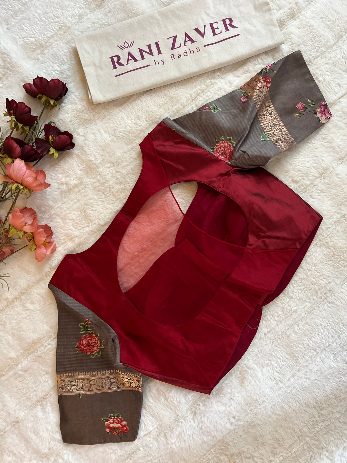 Mashru Banarasi With Floral Borders