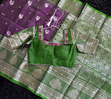 Venkatagiri Pattu With Stitched Blouse 