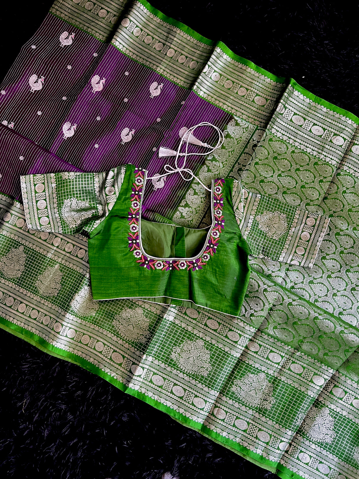 Venkatagiri Pattu With Stitched Blouse 