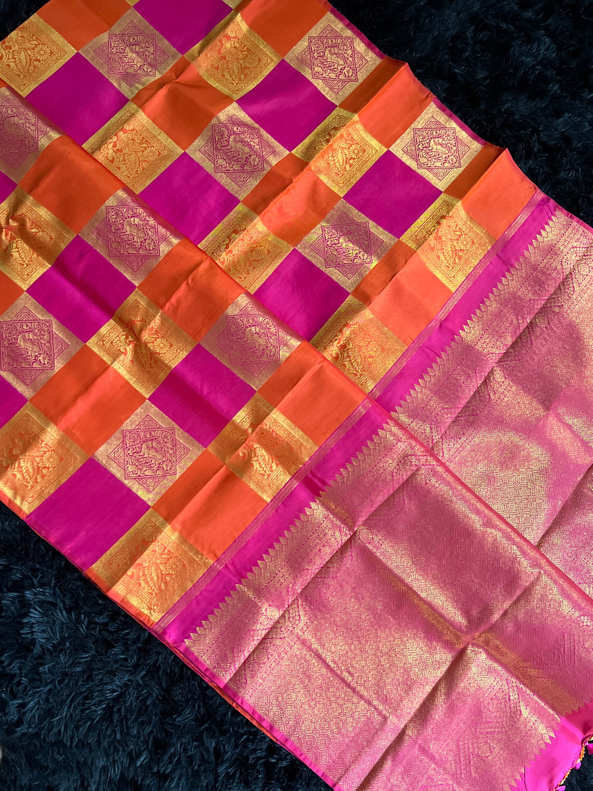 Kanchipuram Pure Silk handloom with Stitched Blouse