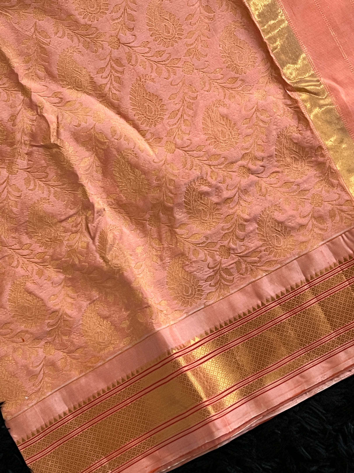 Brocade Paithani Handloom Pure Silk With Stitched Blouse AUS Saree Rani Zaver 
