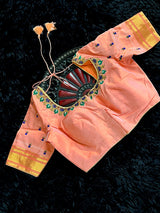 Brocade Paithani Handloom Pure Silk With Stitched Blouse AUS Saree Rani Zaver 